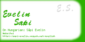 evelin sapi business card
